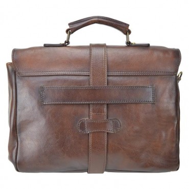 Leather Briefcase "Sovicille" B514