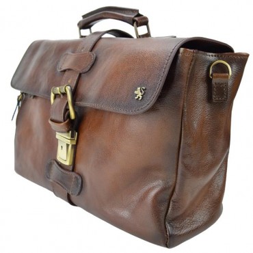 Leather Briefcase "Sovicille" B514
