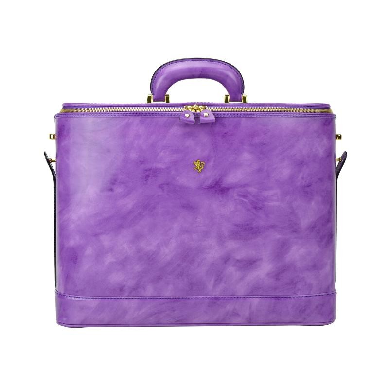 Leather laptop briefcase. "Raffaello" R116-17