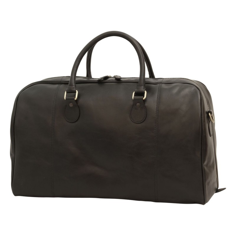 Leather duffel bag "Ostrawa" BL