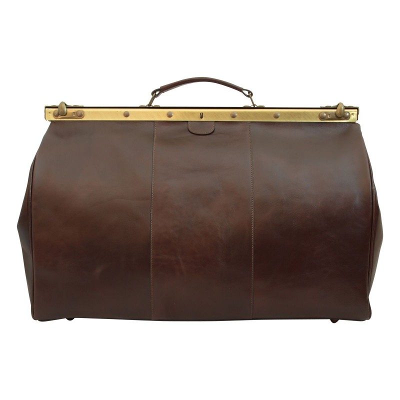 Travel bag in full grain leather "Toruń" BC