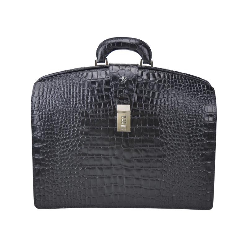 Leather laptop briefcase. "Brunelleschi" K120-B