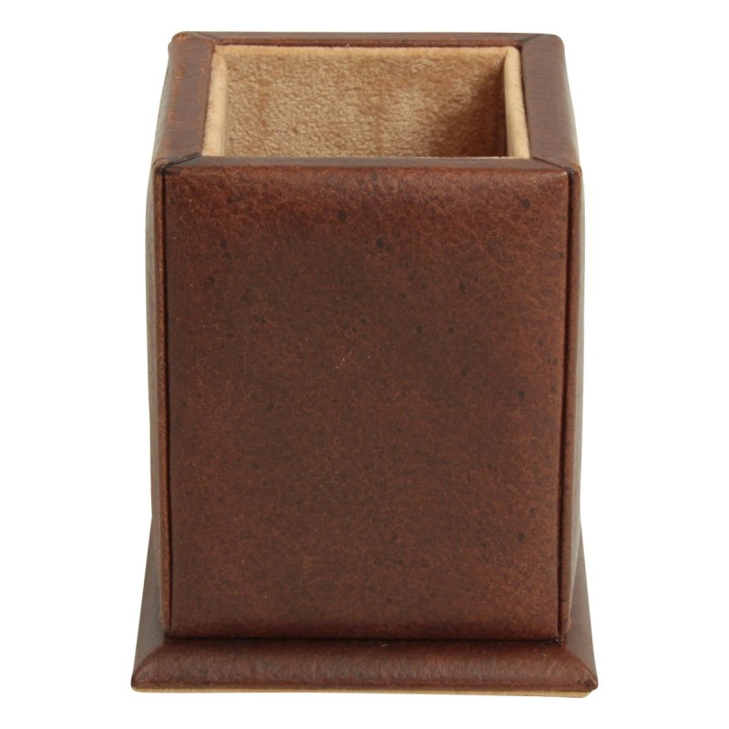 Luxurious leather pen cup holder