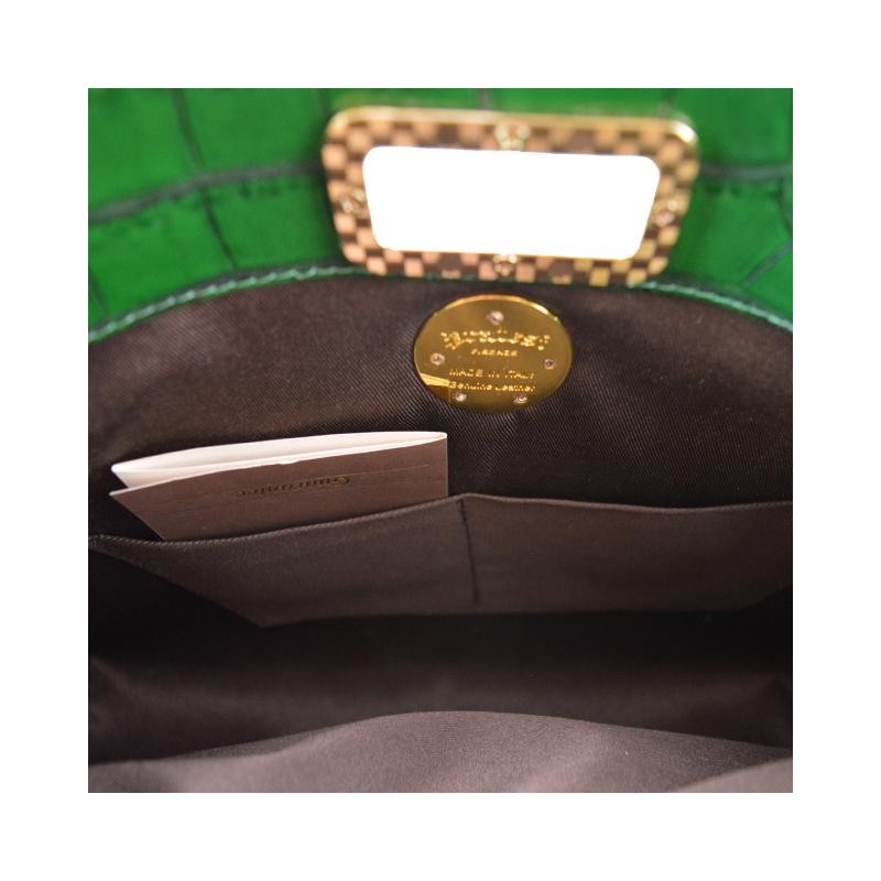 Woman handbag in crocodile print leather "Sarteano" K