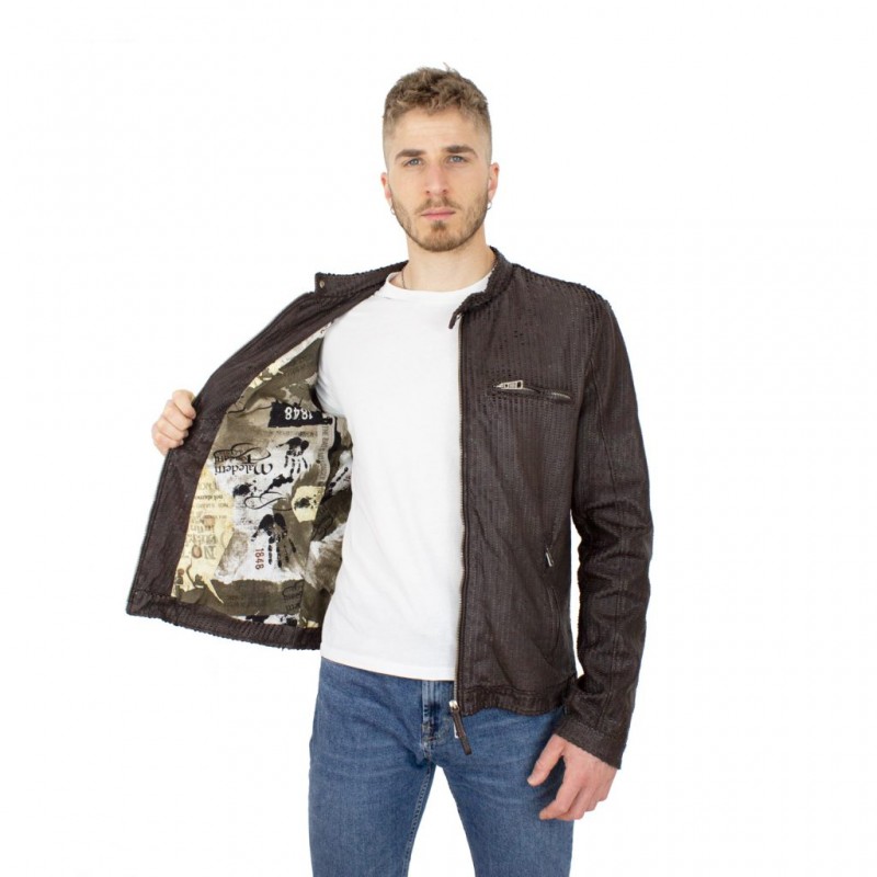 Leather man jacket "Miki"