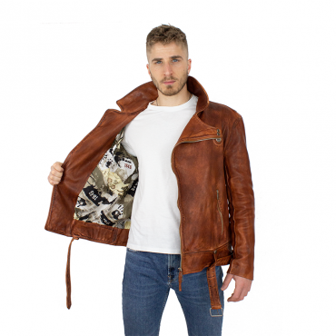 Leather man jacket "Rider"