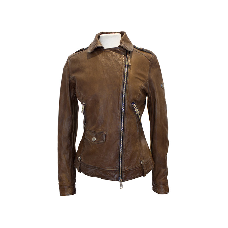 Stylish and sporty women's leather jacket "Toscana"