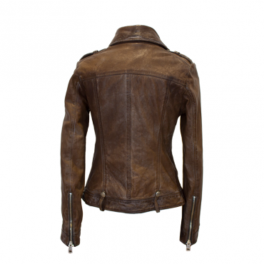 Stylish and sporty women's leather jacket "Toscana"