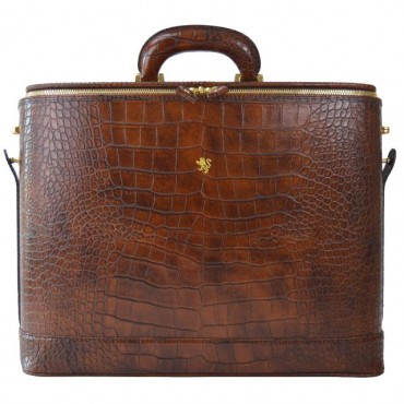 Exclusive leather laptop briefcase. " Raffaello" K116-17