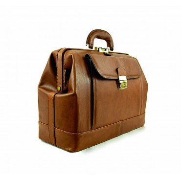 The elegant and timeless leather doctor's bag "Santa Liberata"