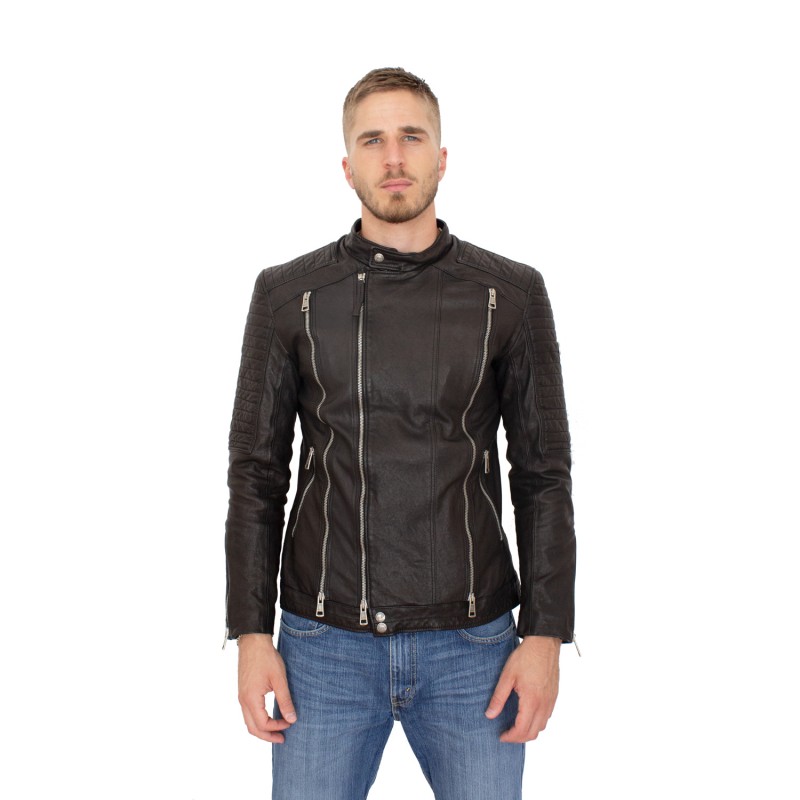 Leather man jacket "Moto" BR