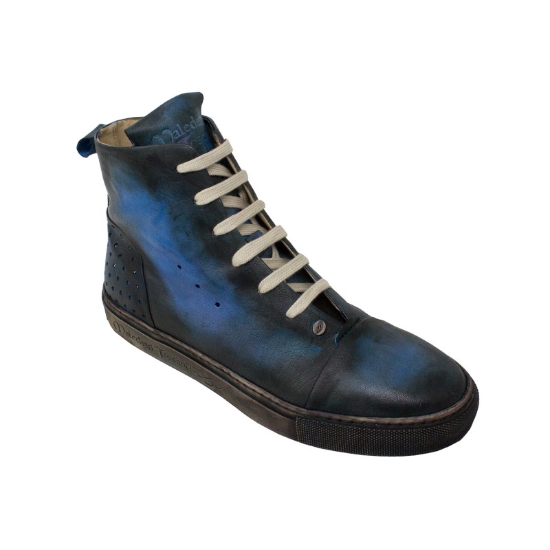 Leather casual sneakers  "Siena" Blue