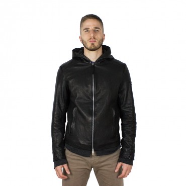 Man leather jacket with...