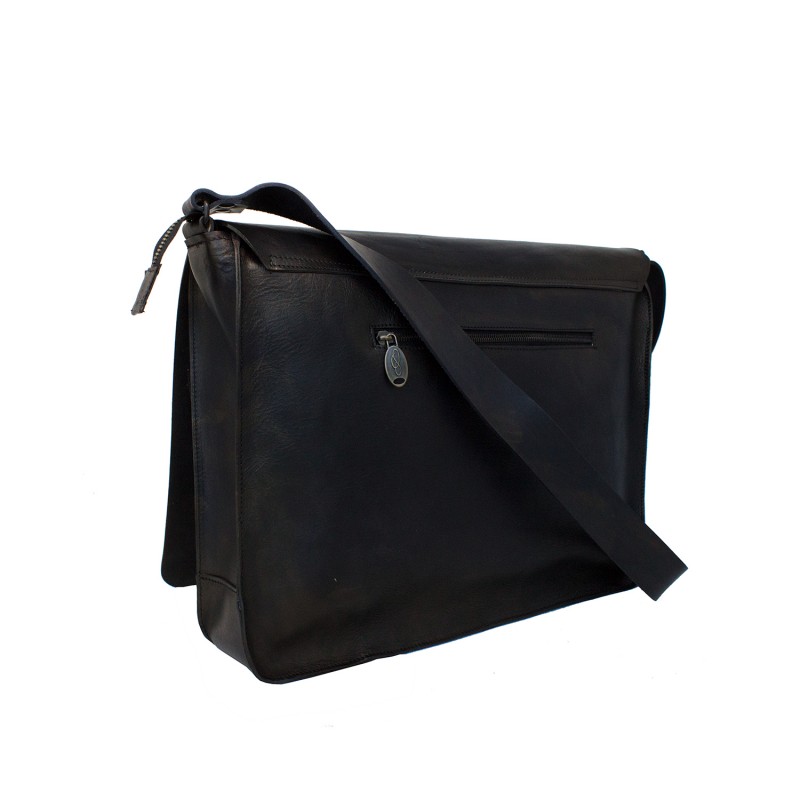 Men's leather shoulder bag for laptop "Paganico"