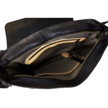 Men's leather shoulder bag for laptop "Paganico"