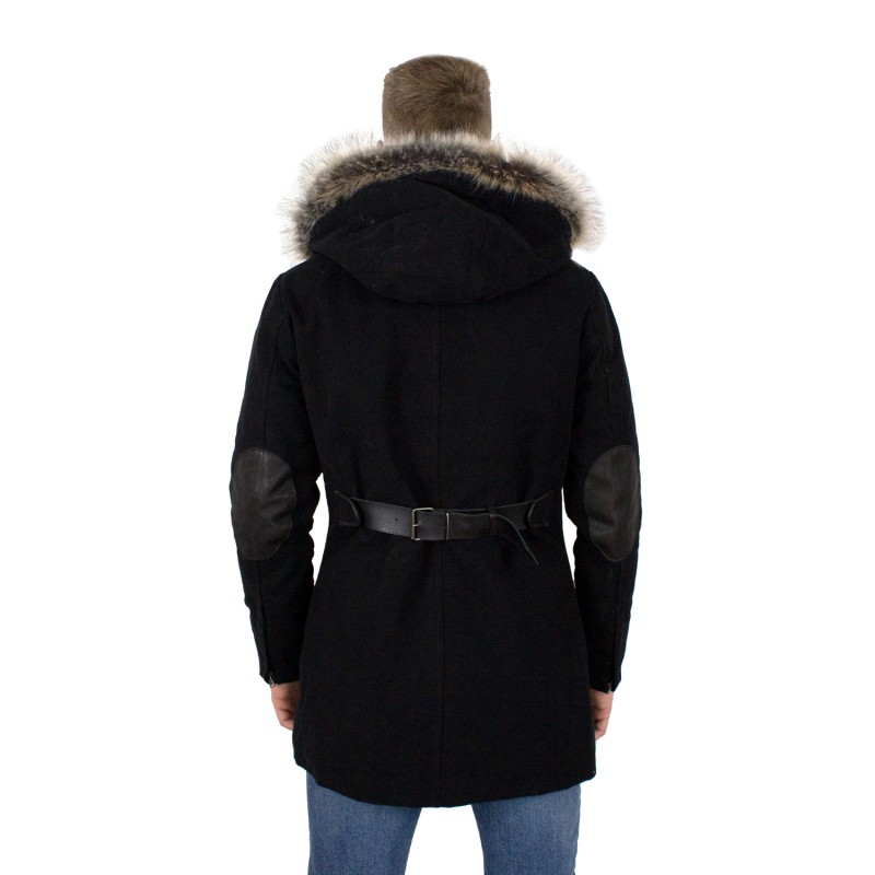 Leather men's winter Jackets "Tela Olona" Black