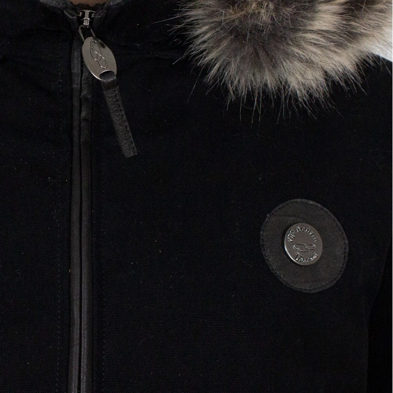 Leather men's winter Jackets "Tela Olona" Black