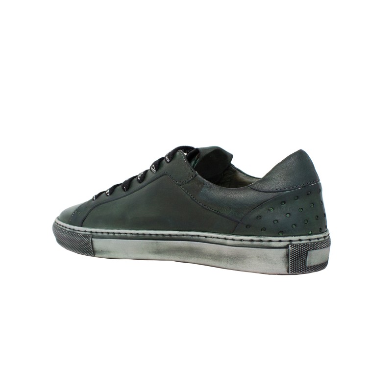 Man leather casual sneakers  "Val d'Orcia" Green