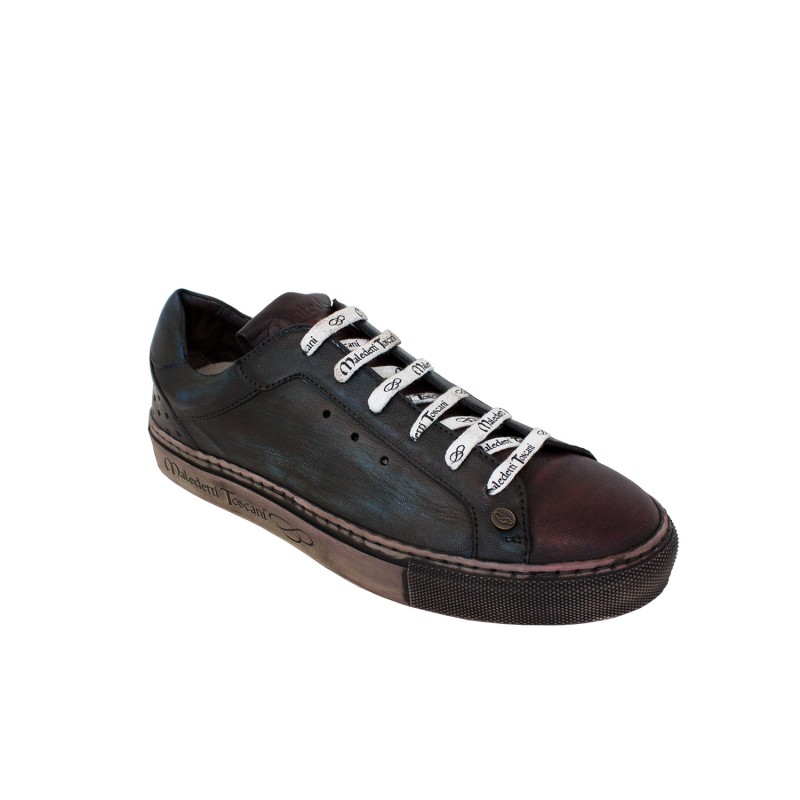 Man leather casual sneakers two color "Val d'Orcia"