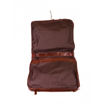 Leather clothes bag with 2 hangers