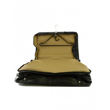 Leather clothes bag with 2 hangers N