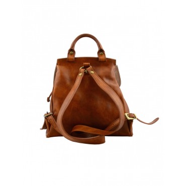 Vintage style women's leather backpack KO