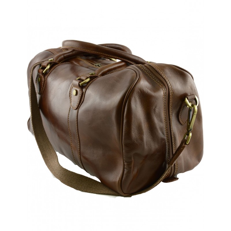 Włoska torba podróżna wykonana ręcznie z prawdziwej toskańskiej skóry, "Świdnica" BR
