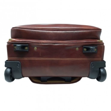 Ekskluzywny walizka na kółkach z prawdziwej włoskiej skóry "Brunello"