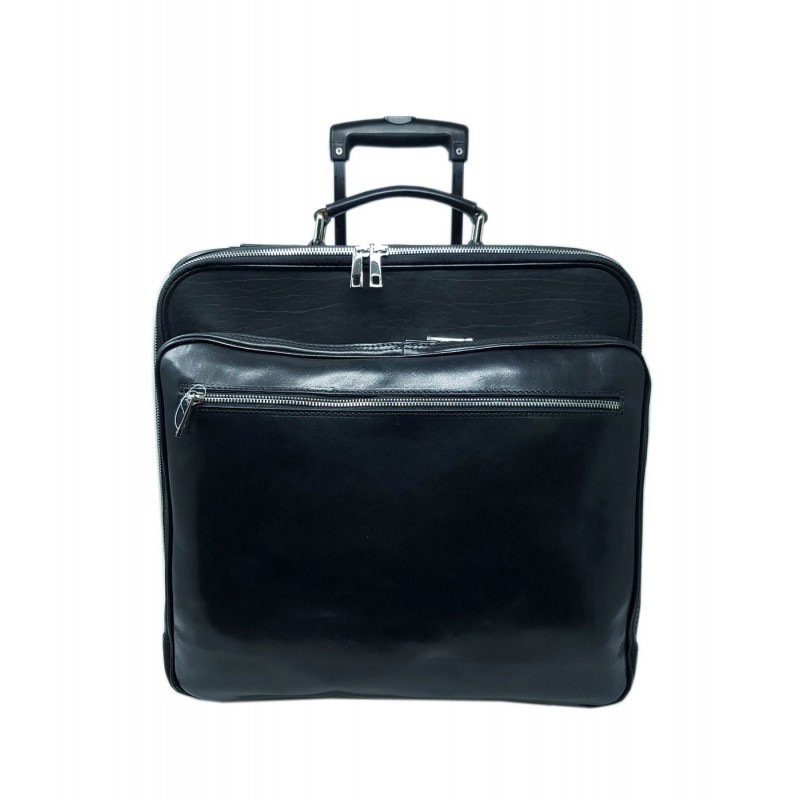 Ekskluzywny walizka na kółkach z prawdziwej włoskiej skóry "Brunello" CZ