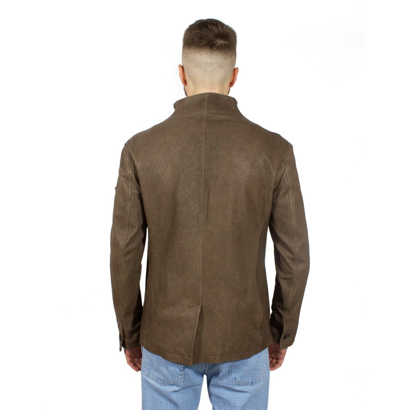Leather man jacket "Bottoni" BM23