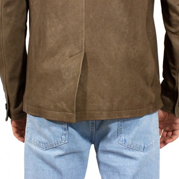 Leather man jacket "Bottoni" BM23