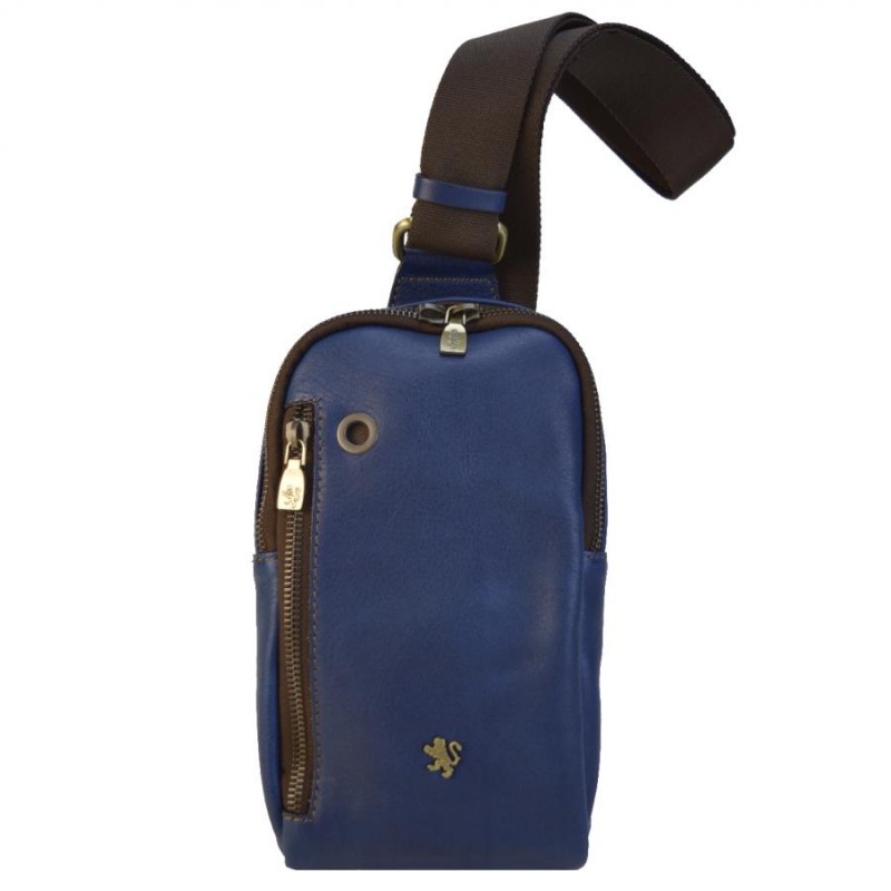 Leather Backpack Cross-Body Bag  "Passo della Futa"
