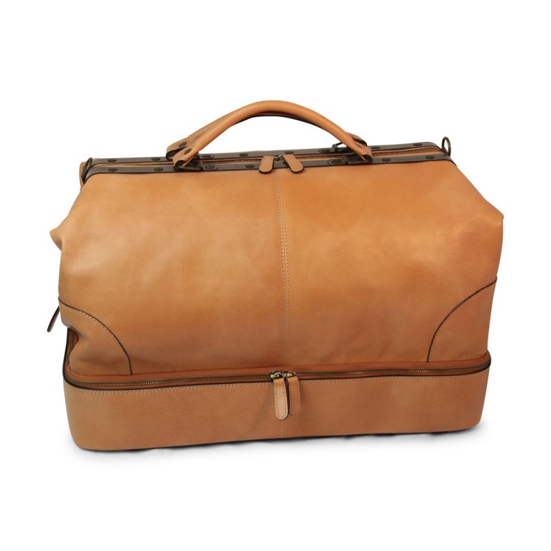 Travel bag in full grain leather "Toruń" KO