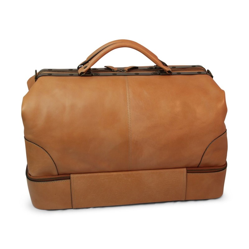 Travel bag in full grain leather "Toruń" KO