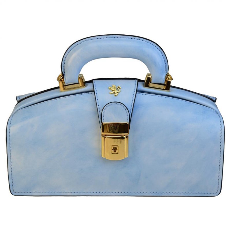 Mała elegancka skórzana torebka na rączce.  "Lady Brunelleschi" R120/N