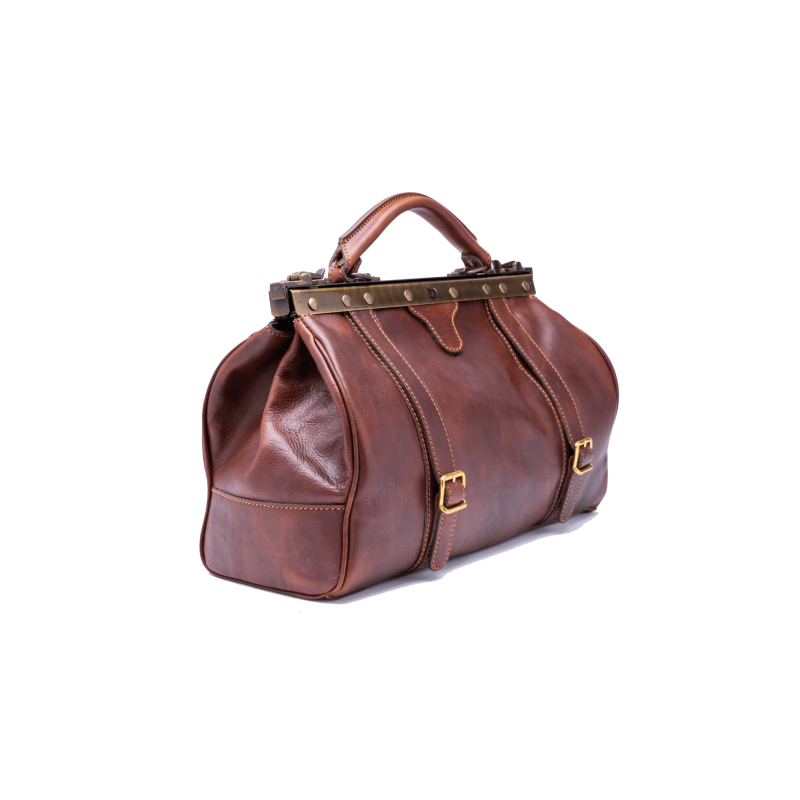 Woman bag for doctor in genuine Italian leather, Old America style BR