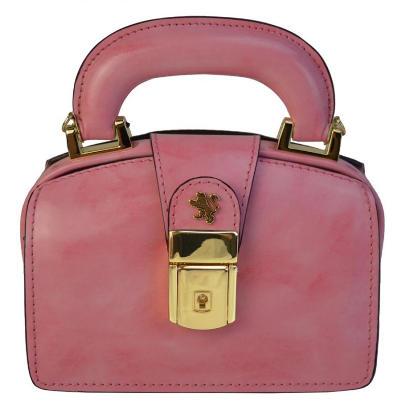 Piccola borsa donna a mano in pelle con manico "Lady Brunelleschi" R120/18