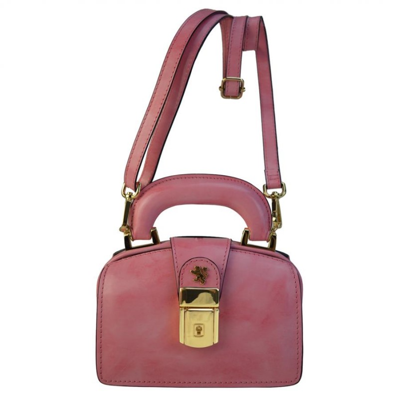 Small woman leather handbag with handle. "Lady Brunelleschi" R120/18