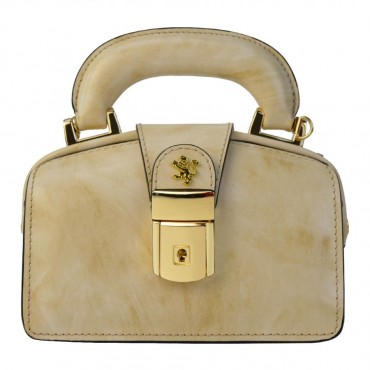 Piccola borsa donna a mano in pelle con manico "Lady Brunelleschi" R120/18