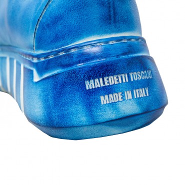 Sneakers da donna in pelle "Mary" Blu