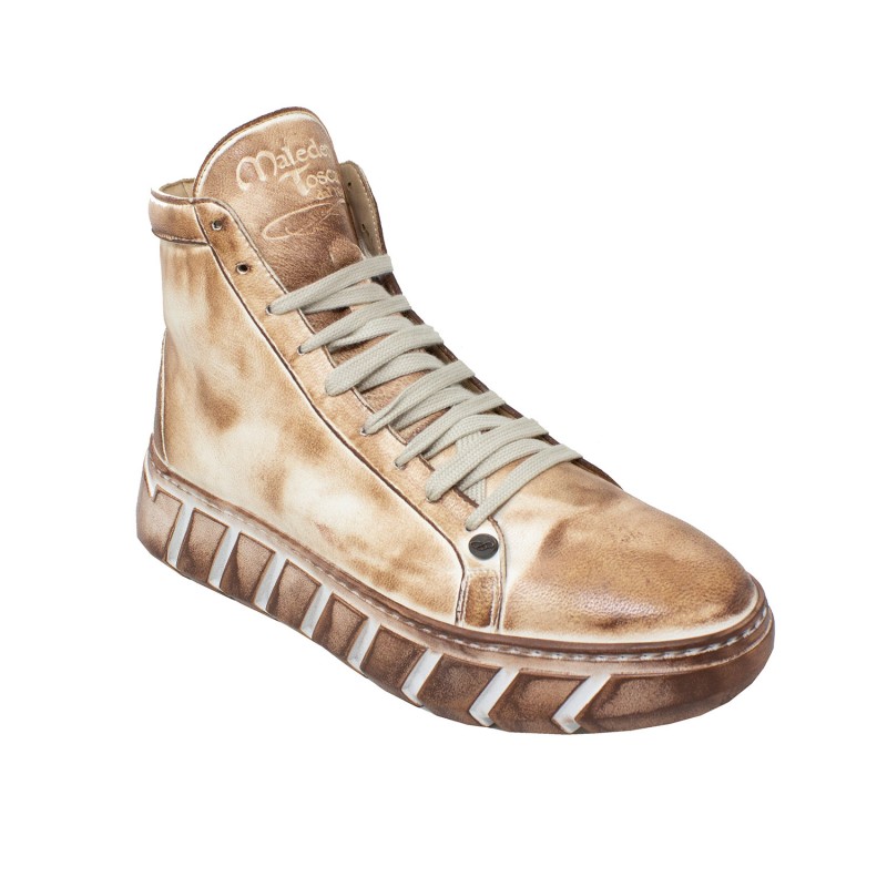 Women's leather sneakers "Mary" BRO