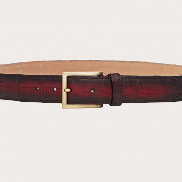 Handcrafted belt in real crocodile RO
