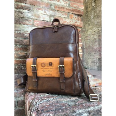 15" leather laptop backpack...