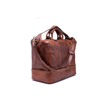 Weekend bag in genuine leather 100% Made in Italy