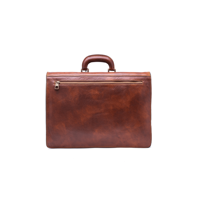 Classic and professional briefcase leather 100% made in italy