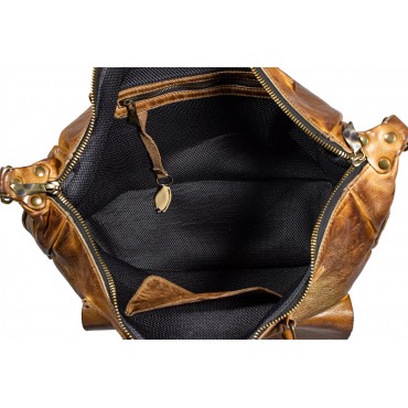 Weekend leather bag medium size