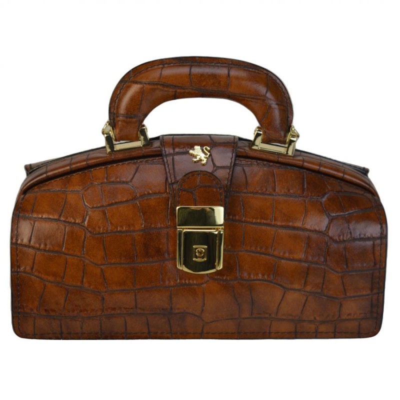 Stylose Woman handbag in crocodile print leather "Lady Brunelleschi" K120/N