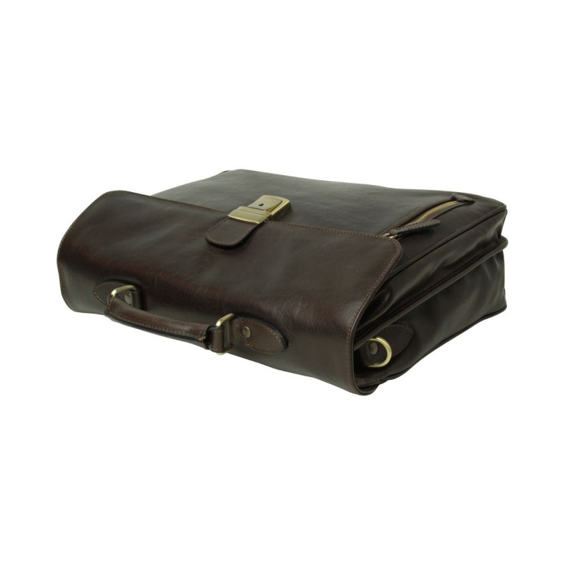 Leather Unisex Briefcase "Łódź"