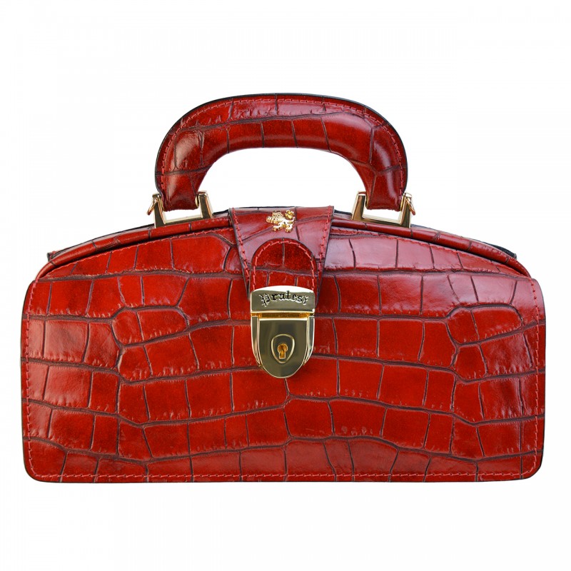 Stylose Woman handbag in crocodile print leather "Lady Brunelleschi" K120/N