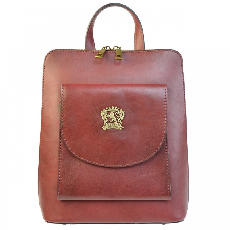 Backpack-Bag in genuine Italian vegetable-tanned leather